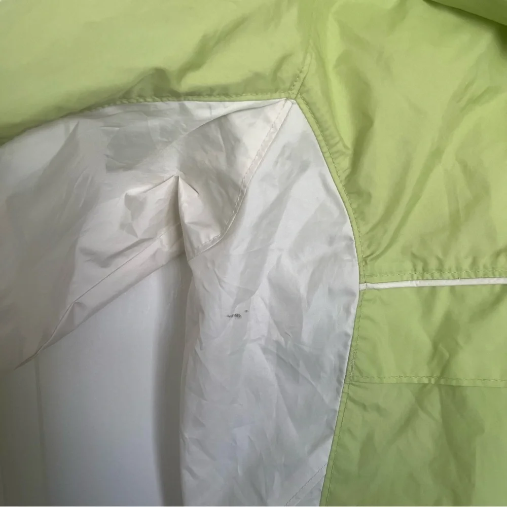 Light Green and Beige Columbia Packable Full Zip Windbreaker Jacket Size S